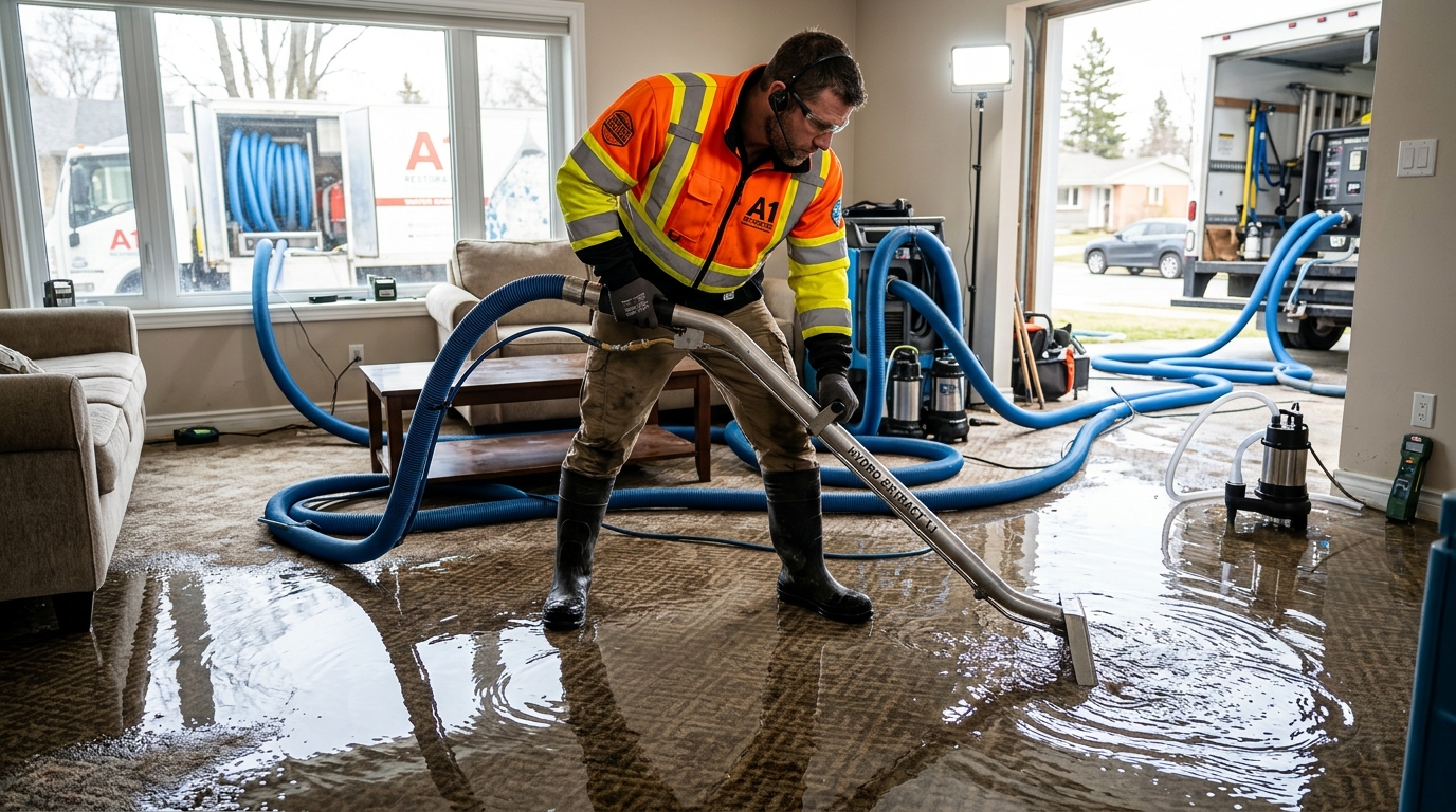 Sewage Cleanup & Sanitization equipment and process in Texas