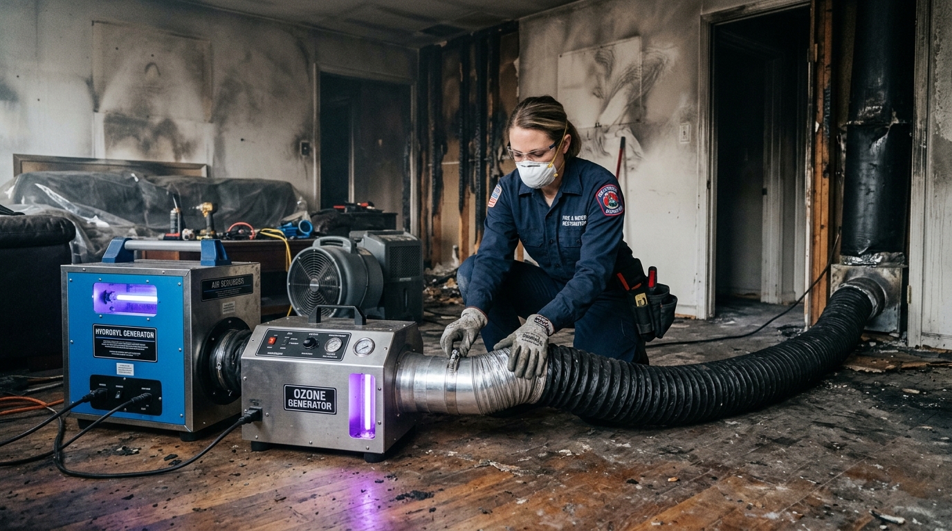 Smoke Damage Cleanup equipment and process in Texas